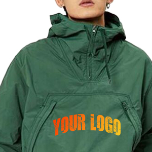 Conjunto de 2 Piezas con Chaqueta de Media Cremallera y Pantalones Cortos Elásticos con Cordón, 100% Algodón, Tallas Grandes, con Logotipo Personalizado, para Hombre - Product Image 3