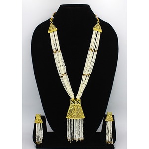 Parure de bijoux collier avec boucles d'oreilles en laiton plaqué or pur parure de bijoux collier design haute qualité Émirats arabes unis Dubaï - Product Image 4