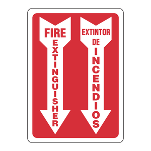 Señal Bilingüe para Extintor de Incendios en Inglés/Español, Tablero de Advertencia de Alta Visibilidad para Interiores/Exteriores - Product Image 3