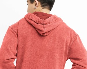 Premium Quality Acid Wash Hoodie Custom Logo Oversized Hoodie Cotton Fleece Sweatshirt Wholesale Clothing - Product Image 4