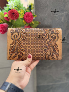 Cartera de mano tallada con estampado de leopardo, elegante Cartera de mano con estampado de leopardo, multiusos, billetera de cuero occidental - Product Image 5