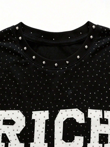 เสื้อกล้ามโอเวอร์ไซส์พิมพ์ลาย RICH SOON สไตล์สตรีทแวร์ ผ้าเจอร์ซีย์คอตตอน 100% 300GSM ประดับคริสตัลเต็มตัว สำหรับทุกเพศ - Product Image 4