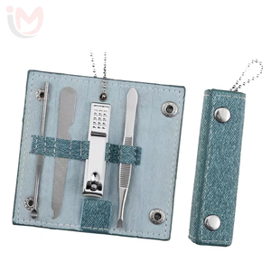 Professional Mini Portable 4Pcs Stainless Steel Travel Manicure Set Grooming <b>Nail</b> Clipper <b>Kit</b> Women Case - Product Image 4