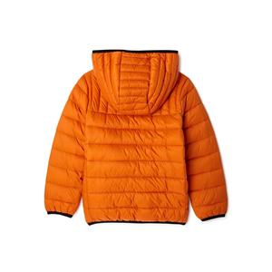 Chaqueta Acolchada con Capucha Naranja, Cierre de Cremallera, Cortavientos, Ligera, Abrigo de Invierno Unisex, Color Sólido Informal, Corte Regular - Product Image 2