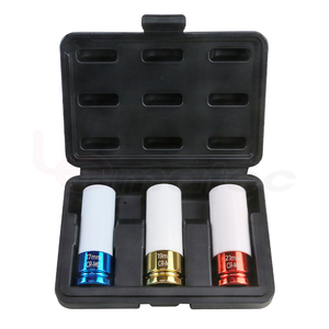 <span class=keywords><strong>3pcs</strong></span> đầy màu sắc 1/2 "ổ đĩa Hợp Kim Bánh xe sâu tác động Súng Nut ổ cắm Bộ 17-19-21mm Nylon tay áo Đài Loan Made - Product Image 3