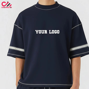 ชุดเสื้อและกางเกงขาสั้นผู้ชาย 2 ชิ้น สำหรับฤดูร้อน ระบายอากาศได้ดี เป็นมิตรกับสิ่งแวดล้อม ขนาดใหญ่พิเศษ พิมพ์ลายสีพื้นตามสั่ง - Product Image 3