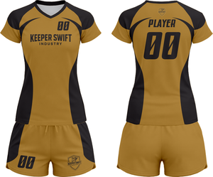 Tenue de volley-ball SpikeStorm Pro AeroSpike Elite, kit de volley-ball ThunderHit Premium, 100 % polyester, impression par sublimation intégrale - Product Image 1