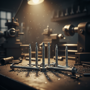 Vis autoperceuses à tête à rondelle en acier au carbone zingué/galvanisé à chaud, filetage métrique/pouces standard, classe 8, marque PDC, modèle 5 - Product Image 1