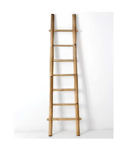 Bamboo Wall-Mounted Heater <b>Ladder</b> Rack Natural Home Decor Leaning Storage for Towels Clothes Blankets and <b>Bathroom</b> - Product Image 1