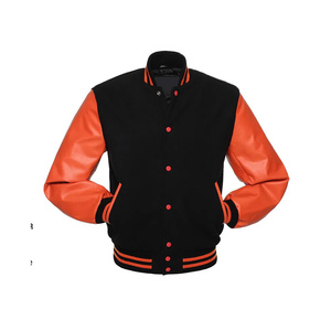 Wholesale <b>Baseball</b> Varsity <b>Jacket</b> Rib Knit Varsity <b>Jacket</b> Team Apparel Custom Logo Fast Delivery USA - Product Image 5
