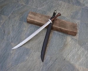 Espada Vikinga Hecha a Mano de Acero al Carbono, Hoja Recta, Mango de Madera, Grado Industrial, Grosor de 0.6 mm - Product Image 2