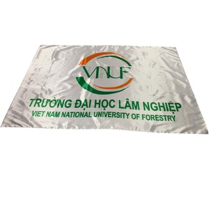Drapeau Rectangulaire en Satin du Groupe FLC, Université Nationale Vietnamienne de Foresterie, avec Mât en Aluminium, Imprimé en Sérigraphie, Durable pour l'Extérieur - Product Image 3