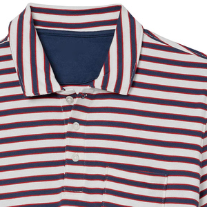 Polo rayé pour homme de haute qualité personnalisé, décontracté, à manches courtes, avec poche, fabricant OEM - Product Image 6