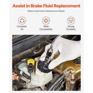 Kit Profesional de 12 Piezas para Purgado de Frenos, Juego de Adaptadores Duraderos con Mango Completo para Reparación de Frenos - Product Image 2