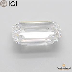 Anillo de Compromiso con Diamante de Laboratorio CVD de 3.50 Quilates, Corte Esmeralda, Excelente Calidad, con Certificado IGI, Color D, Claridad VVS1 - Product Image 5