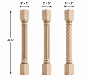 Solid Wood <b>Table</b> Leg Kitchen Island Support Posts Heavy Duty Wooden Furniture Legs for Residential and Commercial Use - Product Image 2