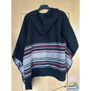 Chal Clásico de Mujer con Rayas, Acrílico, Transpirable, sin Mangas, con Borlas, Estilo Hippie, Capa, Cárdigan, Sudadera con Capucha, Poncho de Moda - Product Image 2