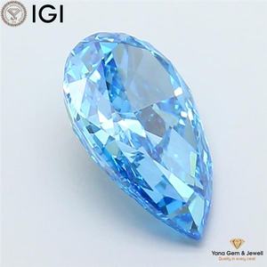 เพชร CVD สีฟ้าสดใส ระดับความสะอาด VS1 รูปทรงลูกแพร์ 4.00 กะรัต พร้อมใบรับรอง IGI สำหรับเครื่องประดับแบบโซลิแทร์ - Product Image 5