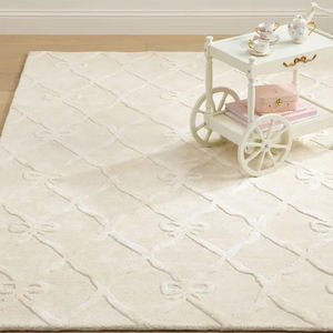Tapis en laine de Nouvelle-Zélande tufté à la main, design moderne texturé blanc ivoire, tapis doux de qualité supérieure pour salon, chambre d'enfant - Product Image 1