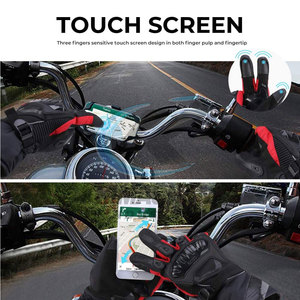 Gants de moto en cuir de haute qualité pour hommes, respirants, à doigts entiers, pour la conduite en extérieur, avec design antidérapant - Product Image 3