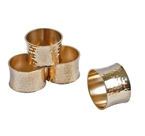 Anillo para Servilletas de Latón Ecológico de Alta Calidad con Opciones Personalizables y Diseño Clásico Moderno para Uso en Mesas de Boda - Product Image 2