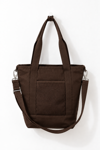 Bolsa de Mano de Lona de Algodón Roja, Bolsa de Compras con Logotipo Personalizado, con Bolsillo Frontal y Correa para el Hombro, para Viajes Diarios - Product Image 3