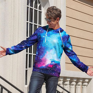 Sweat-shirt à capuche unisexe, design imprimé graphique, avec poches kangourou sur le devant, décontracté, confortable, manches longues - Product Image 6