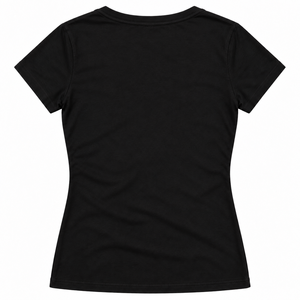 <b>Women</b> <b>Black</b> V Neck T <b>Shirt</b> Slim Fit Short Sleeve Stretch Cotton Tee Regular Fit Casual Solid Color All Seasons Wear T <b>Shirts</b> - Product Image 3