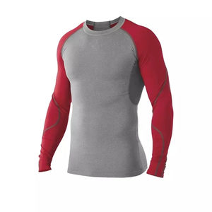 Rashguard personnalisé à manches longues en Spandex/Polyester, écologique, imperméable, séchage rapide, protection solaire pour homme, coupe ajustée - Product Image 4