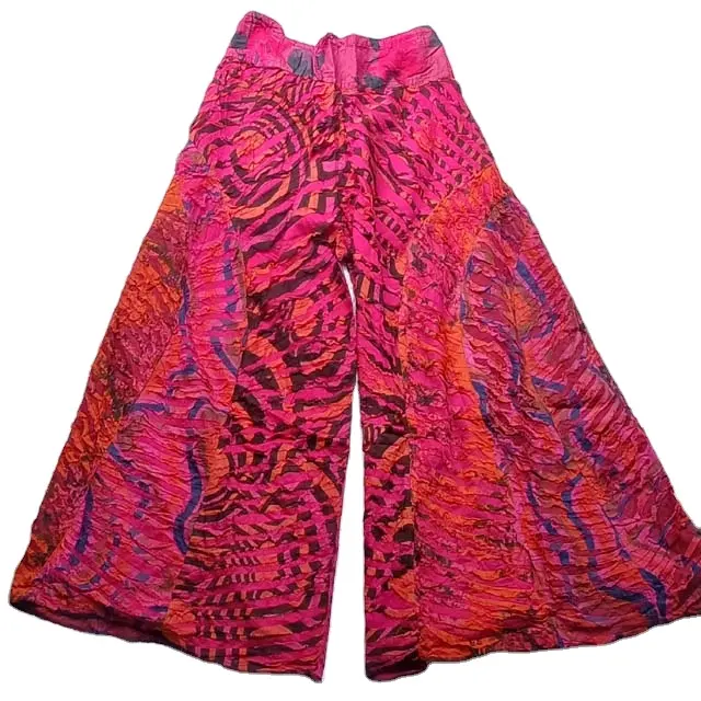 インドのメーカーからの輸出価格で利用可能な女性の夏服服のためのホットプリントパラッツォパンツ