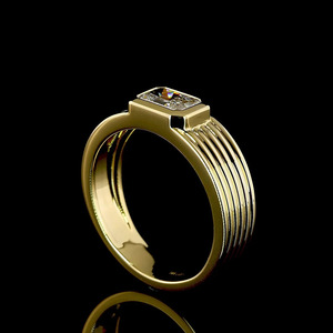 แหวนเพชรทรงเรเดียนท์คัทจากแล็บ ประดับขอบแบบ Bezel ดีไซน์ลายริบบิ้นกว้าง สำหรับผู้หญิง วัสดุทอง 10K 14K 18K ชุบโรเดียม เงินแท้ 925 935 เหมาะสำหรับงานหมั้นและงานเลี้ยง - Product Image 4