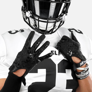 Youth & Adult American Football Gloves for Wide Receiver-Breathable <b>Hook</b> Loop Closure Super Sticky Silicone Outdoor Sports Glove - Product Image 5