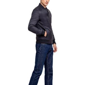 Chaquetas acolchadas sólidas de corte regular con cuello acanalado para hombre - Product Image 4