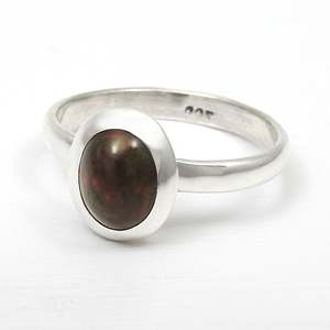 Solid 925 Sterling Silver Eternity Wedding <b>Ring</b> Classic Bohemian Design Black <b>Opal</b> Stone Gemstone Bezel Set <b>Ring</b> For Daily-wear - Product Image 4