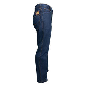 100% Jeans en denim FR résistant aux flammes C (W30 X L36) Vêtements de sécurité en bleu denim moyen avec fil doré - Product Image 4