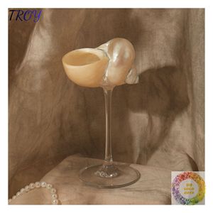 Copa de Vino Decorativa con Forma de Concha para Decoración de Eventos, Mesas de Recepción de Bodas, Banquetes de Lujo y Celebraciones con Temática Oceánica - Product Image 6