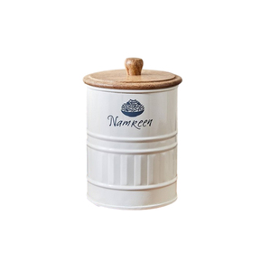 Vintage Farmhouse Galvanized Metal Kitchen Canister <b>Set</b> Of With Natural Mango Wood Lids For <b>Coffee</b> <b>Tea</b> <b>Sugar</b> <b>Coffee</b> <b>Tea</b> Storage - Product Image 2