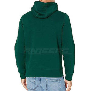 Dark Green <b>Hoodie</b> Soft Fabric Regular Fit Pullover with Front Pocket Autumn Winter Casual Wear Bulk Mens Sweatshirt - Product Image 4