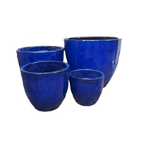 Bio-glaçure Atlantis pots de fleurs en céramique jardinières élégant sol jardin vente en gros pour la maison jardin beau vase pour fleurs