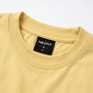 Camiseta Oversize Amarillo Claro con Estampado DTF, Algodón Premium, Estilo Urbano, Manga Corta, Casual, Nueva Moda para Hombre - Product Image 4
