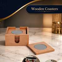 Support de sous-verres en bois de haute qualité, tapis de boisson antidérapant, Table de thé, café, tasse, dessous de verre en bambou avec 6 assiettes, vente en gros