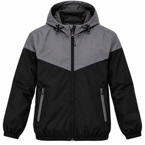 WINDBREAKER Soft Shell Hooded Blocked Waterproof <b>Jacket</b> with Badge & Embroidery Full Zip Outdoor Sport Coat - Product Image 1