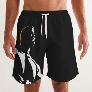 Shorts d'été pour hommes, unis, taille mi-haute élastique, style urbain, personnalisables, en maille respirante, pour la gym, la course, imperméables, coupe-vent, écologiques, séchage rapide - Product Image 3