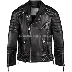 OEM Factory-Made Pure Black Men's Motorbike Leather <b>Jacket</b> Low Moq Custom-Made 100%High Quality Wholesale Leather Fashion <b>Jacket</b> - Product Image 3