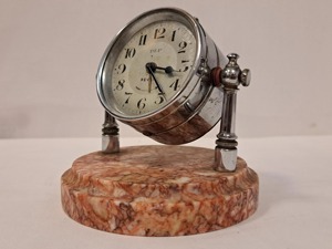 Reloj de Escritorio Circular de Moda con Base de Mármol, Brazo Metálico Ajustable, Movimiento de Cuarzo, Funciona con Batería, Diseño Tradicional - Product Image 5