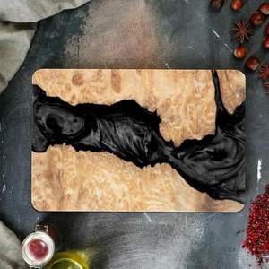 Tabla de Cortar Multiusos de Resina con Mango de Madera, No Tóxica y Apta para Lavavajillas, Tabla Rectangular de 1.3 cm de Grosor - Product Image 4