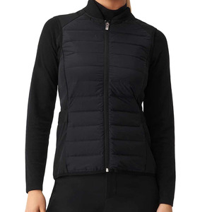 Chaleco Acolchado de Invierno para Mujer, Talla Grande, Corto, Cortavientos, con Mangas en Contraste, Acolchado, Liso, Teñido, Moda Femenina - Product Image 6