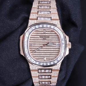 Rose Gold Moissanite Diamond <b>Watch</b> Luxury Hip Hop <b>Watch</b> Solid Real Gold <b>Watch</b> for Unisex Fashion Jewelry - Product Image 4