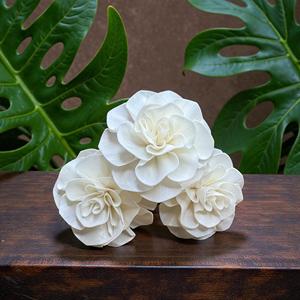Flores de Gardenia Clásicas Blancas Sostenibles Hechas a Mano por VADEE, 8.5 CM, Varilla de Fibra de Planta de Sesbania, Hechas en Tailandia - Product Image 2