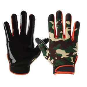 Gants de football américain pour hommes, femmes et enfants, en cuir, logo personnalisé, haute qualité, toucher doux, soutien confortable, fabrication OEM - Product Image 1
